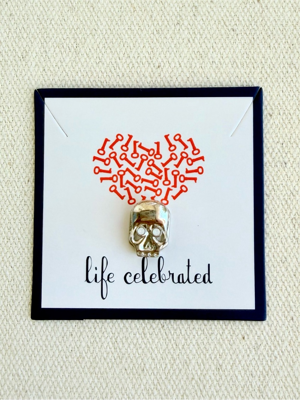 *Skull Charm* KEEP COLLECTIVE Retired Silver Rare and Hard to Find